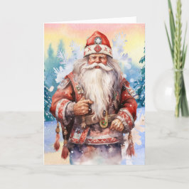 Native American Santa Claus Weihnachtskarte Feiertagskarte