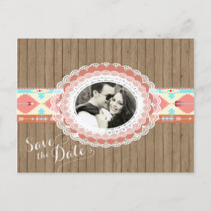 Native American Save the Date Ankündigungspostkarte
