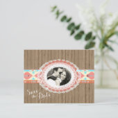 Native American Save the Date Ankündigungspostkarte (Stehend Vorderseite)