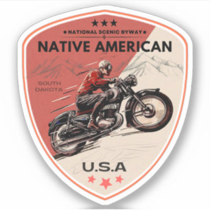 Native American Scenic Byway Motorrad-Radtour Aufkleber