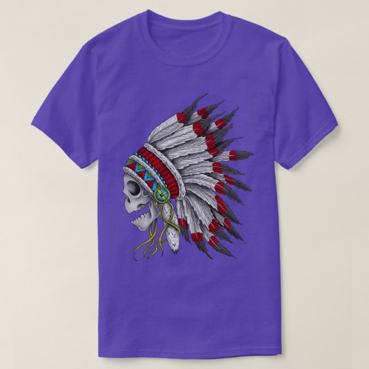 Native American skull design  T-Shirt (Design vorne)