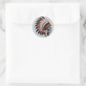 Native American Skull Sticker (Tasche)