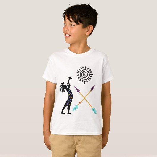 Native American Snake Music Kokopelli T - Shirt (Vorne ganz)