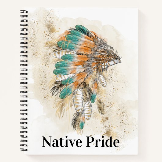 Native American Spiral Notebook Notizblock (Vorderseite)