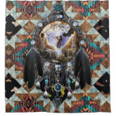 Native American Spirit Warrior Pullover Duschvorhang (Vorderseite)