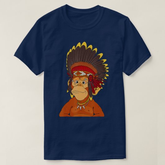 Native American Style Ape NFT Themed Monkey - 1 T-Shirt (Design vorne)
