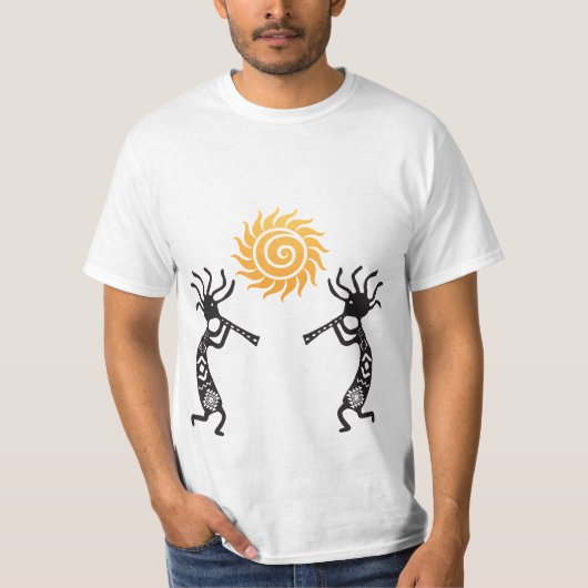 Native American Sun Kokopelli T - Shirt (Vorderseite)