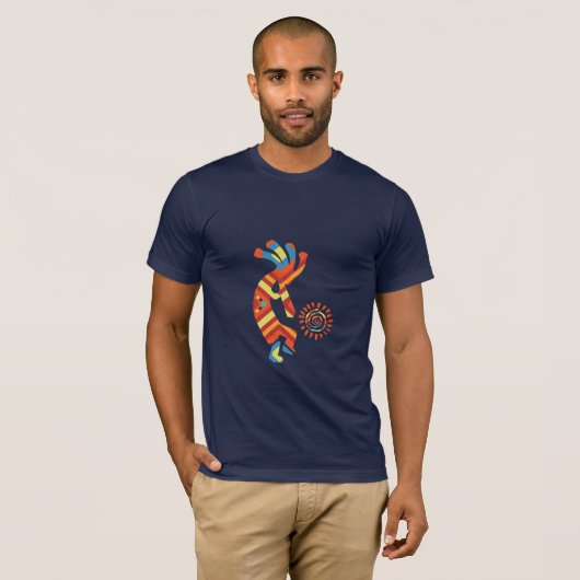 Native American Sun Kokopelli T - Shirt (Vorne ganz)