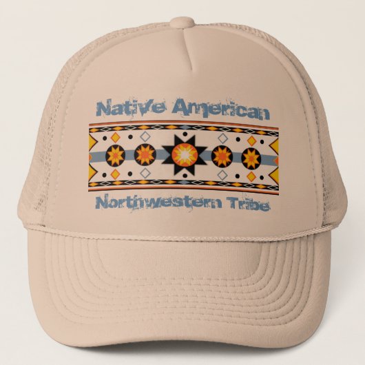 Native American Sun Pattern Hat Truckerkappe (Vorderseite)