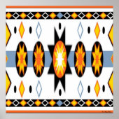 Native American Sun Pattern Poster (Vorne)
