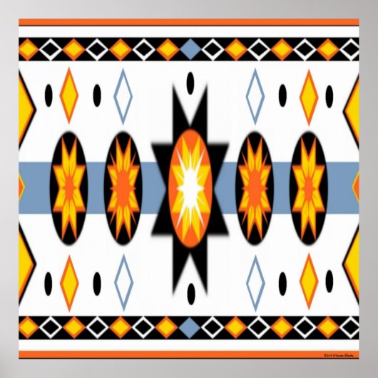 Native American Sun Pattern Poster (Vorne)