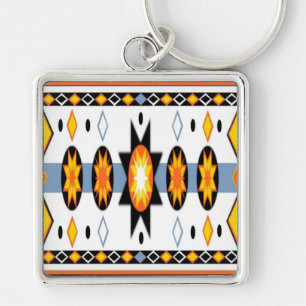 Native American Sun Pattern Schlüsselanhänger
