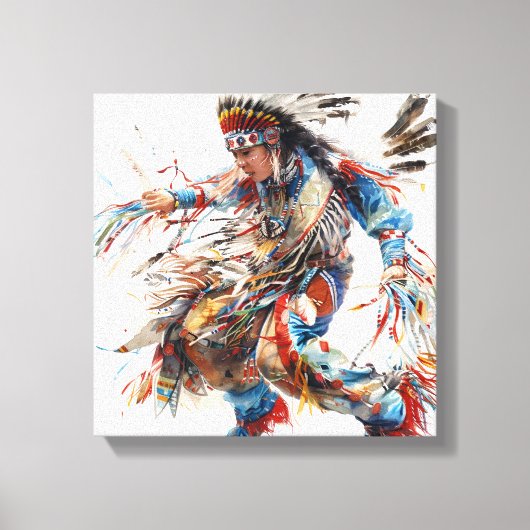 Native American Tänzer Leinwanddruck gespannt (Vorderseite)