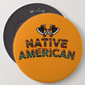 Native American Text Pattern Button (Vorne & Hinten)