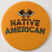 Native American Text Pattern Button (Vorderseite)