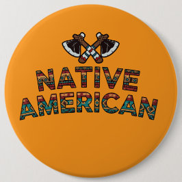 Native American Text Pattern Button