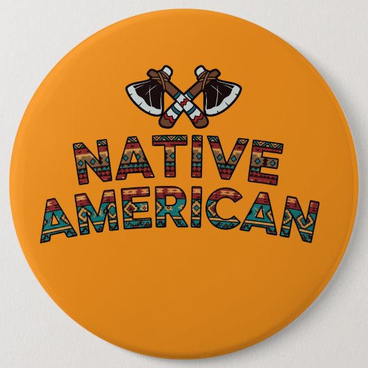 Native American Text Pattern Button (Vorderseite)