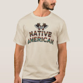 Native American Text Pattern T-Shirt (Vorderseite)