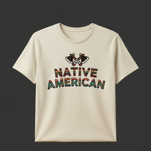 Native American Text Pattern T-Shirt