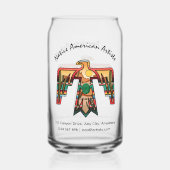 Native American Thunderbird Editable Text Dosenglas (Rückseite)