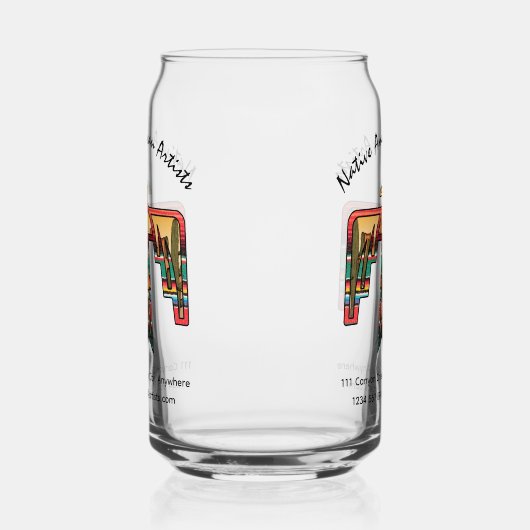 Native American Thunderbird Editable Text Dosenglas (Rechts)