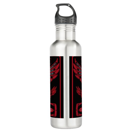 Native American Thunderbird Illustration Edelstahlflasche (Rückseite)