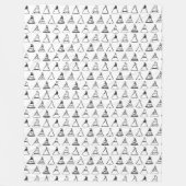 Native American Tipi Zents CUSTOM BG FARBE Fleecedecke (Vorderseite)