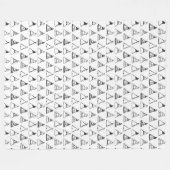 Native American Tipi Zents CUSTOM BG FARBE Fleecedecke (Vorderseite (Horizontal))