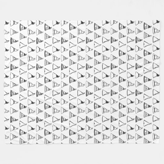 Native American Tipi Zents CUSTOM BG FARBE Fleecedecke (Vorderseite (Horizontal))