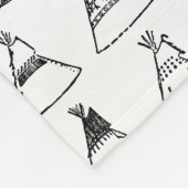 Native American Tipi Zents CUSTOM BG FARBE Fleecedecke (Ecke)