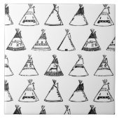 Native American Tipi Zents CUSTOM BG FARBE Fliese (Vorderseite)