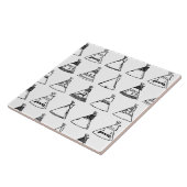 Native American Tipi Zents CUSTOM BG FARBE Fliese (Seite)