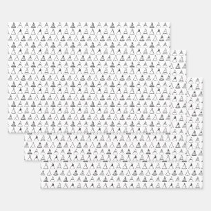 Native American Tipi Zents CUSTOM HINTERGRUND FARB Geschenkpapier Set