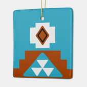 Native American Tribal Inspired Pattern Keramikornament (Links)