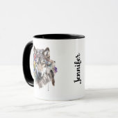 Native American Tribal Wolf Tasse (Vorderseite Links)