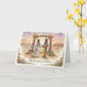 Native American Wedding Card Karte (Gelbe Blume)