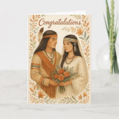 Native American Wedding Gratulation Karte (Vorderseite)