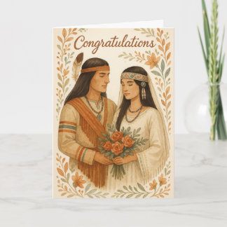 Native American Wedding Gratulation Karte