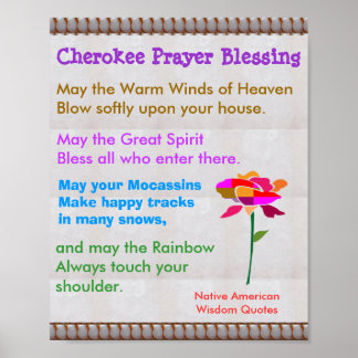 Native American Wisdom Quotes Poster