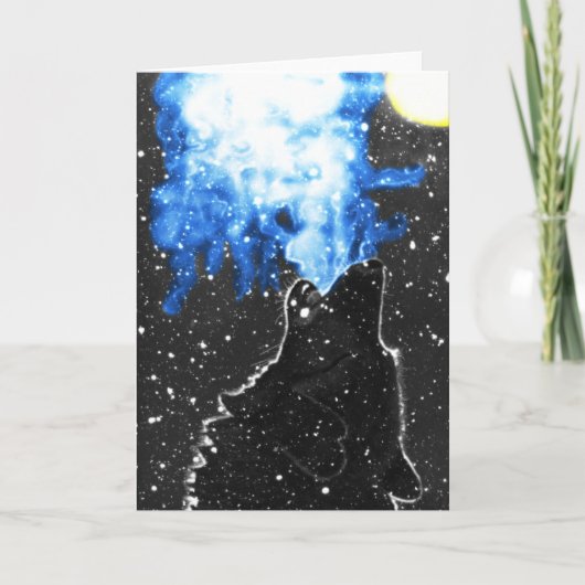 Native American Wolf Grußkarte Karte (Vorderseite)