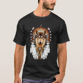Native American Wolf Wolf Lovers T-Shirt (Vorderseite)