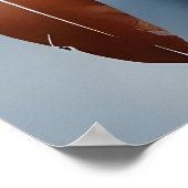 Native American Woman Portrait Feather Headdress Poster (Ecke)