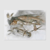 Native American Woman & White Horse Decoupage Seidenpapier (Vorderseite)