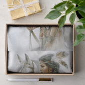 Native American Woman & White Horse Decoupage Seidenpapier (Geschenk)