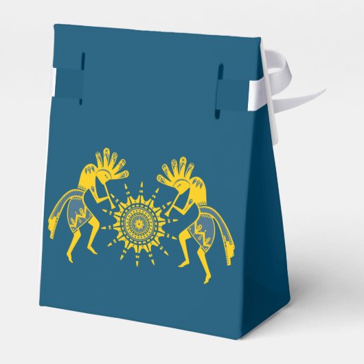 Native Americans Culture - Sun Dancing Kokopelli 6 Geschenkschachtel (Rückseite)