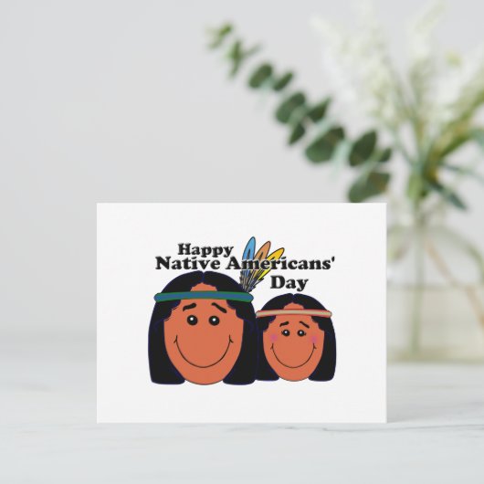 Native Americans' Day Postkarte (Stehend Vorderseite)