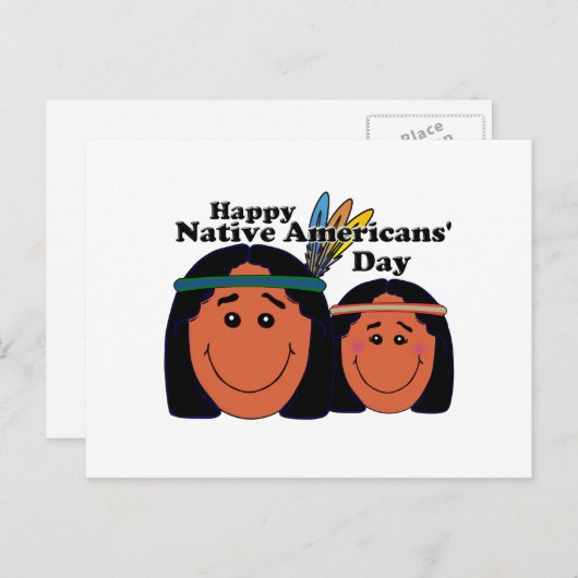 Native Americans' Day Postkarte (Vorne/Hinten)