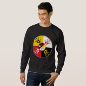 Native Americans Medicine Wheel MMIW Hand Sweatshirt (Vorne ganz)