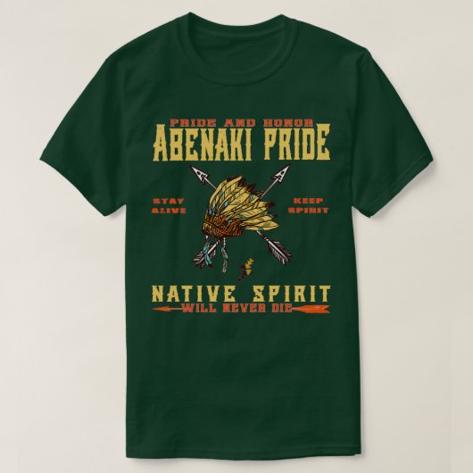 NATIVE AMERIKANISCHE ABENAKI PRIDE SPIRIT  T-Shirt (Design vorne)