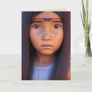 NATIVE AMERIKANISCHE BOOTPAPOSE ART GEBURTSTAGSKAR KARTE